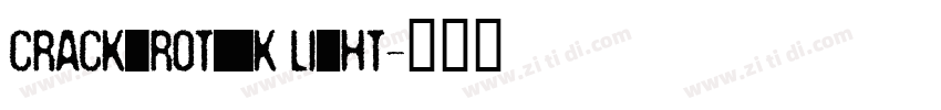 CrackGrotesk Light字体转换
